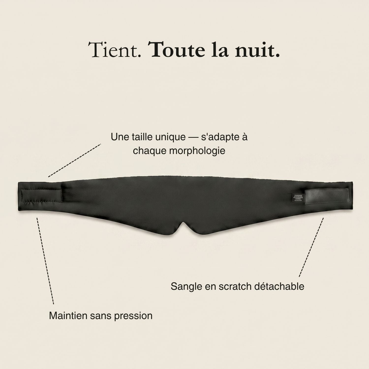 Masque de sommeil en soie – Nox