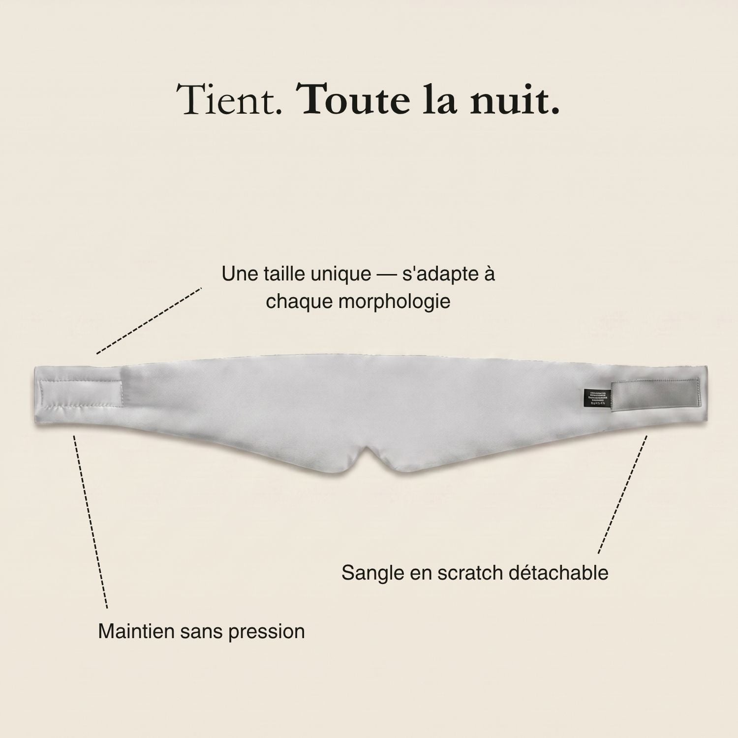 Masque de sommeil en soie – Nox